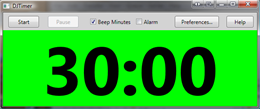 Screen shot of DJTimer