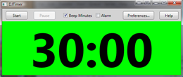 Screen shot of DJTimer.